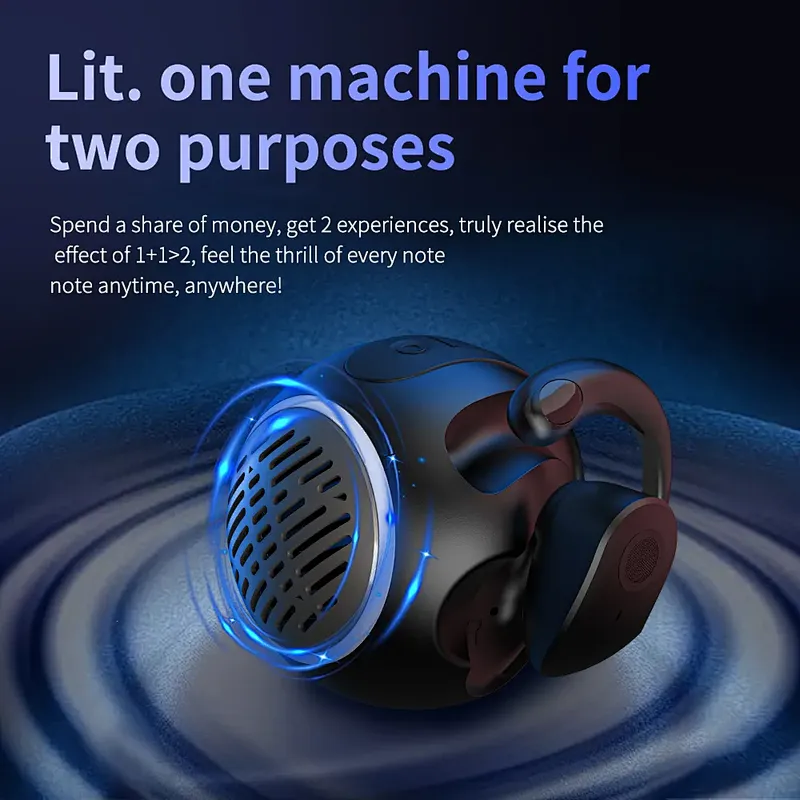 2 in 1  New Bluetooth Earphone with Speaker.